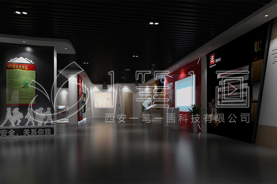 	互動法制文化教育展廳效果圖設(shè)計(jì)	